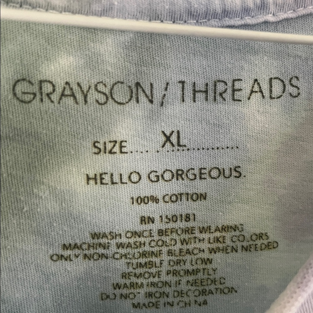 Grayson Threads Lavender & Light Gray Tie-Dye Tee Size XL - Picture 3 of 4